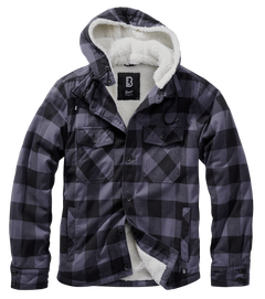 Brandit Lumberjacket софтшел куртка з капюшоном, чорно-сіра
