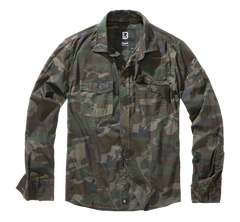 Brandit Slimfit сорочка, woodland