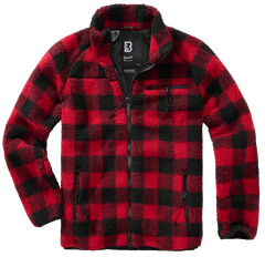 Brandit флісова куртка Teddyfleece, червона/чорна