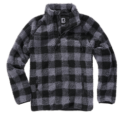 Brandit Teddyfleece Troyer флісова куртка, чорна/сіра