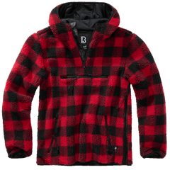 Brandit Worker пуловер Teddyfleece, червоно-чорний