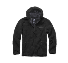Brandit Teddyfleece Worker куртка флісова з капюшоном, чорна