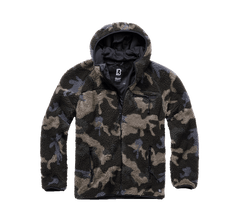 Brandit Worker куртка флісова з капюшоном Teddyfleece, darkcamo