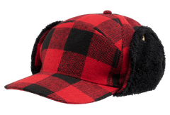 Brandit Lumberjack зимова шапка, червоно-чорна