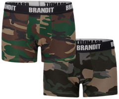 Brandit комплект чоловічих боксерів woodland darkcamo, woodland darkcamo