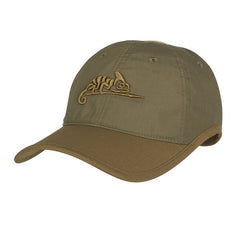 Helikon-Tex кепка PolyCotton Ripstop з логотипом, армійський зелений / койотовий коричневий