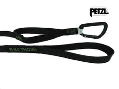 K9 Thorn повідець подвійний хват з карабіном Petzl, чорний, L