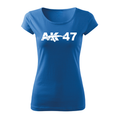 DRAGOWA жіноча футболка з коротким рукавом AK-47 150 g/m², синя