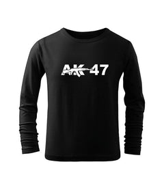 DRAGOWA дитяча футболка з довгим рукавом AK-47, чорна