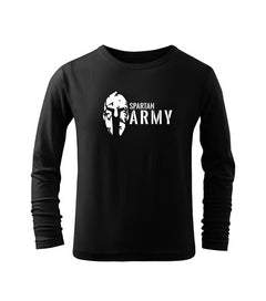DRAGOWA дитяча футболка з довгим рукавом Spartan army, чорна