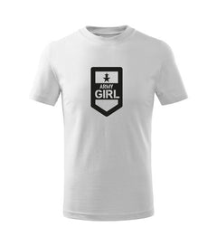 DRAGOWA дитяча футболка з коротким рукавом army girl, біла