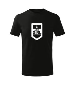 DRAGOWA дитяча футболка з коротким рукавом army girl, чорна