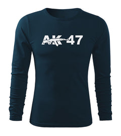 DRAGOWA Fit-T футболка з довгим рукавом AK-47 160 g/m², темно-синя