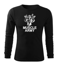 DRAGOWA Fit-T футболка з довгим рукавом muscle army team 160 g/m², чорна