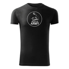 DRAGOWA фітнес-футболка muscle army biceps 180 g/m², чорна