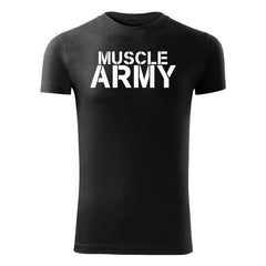 DRAGOWA фітнес-футболка muscle army 180 g/m², чорна