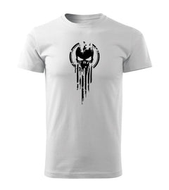 DRAGOWA футболка з коротким рукавом skull 160 g/m², біла