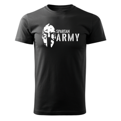 DRAGOWA футболка з коротким рукавом Spartan army 160 g/m², чорна