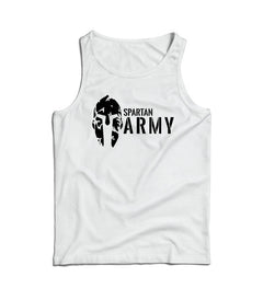 DRAGOWA чоловіча майка Spartan army 160 g/m², біла