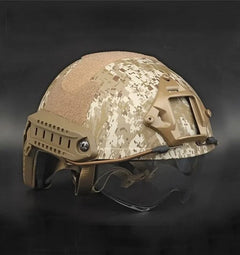 DRAGOWA Tactical Fast MH тактичний шолом з окулярами Charger, Digital Пустинний (без сертифікації)