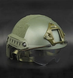 DRAGOWA Tactical Fast MH тактичний шолом з окулярами Charger, оливковий (без сертифікації)