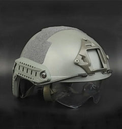 DRAGOWA Tactical Fast MH тактичний шолом з окулярами Charger, сірий (без сертифікації)
