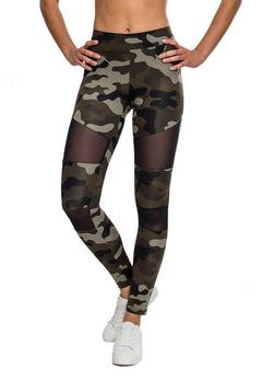 Urban Classics жіночі легінси tech mesh, woodcamo