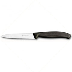 Victorinox універсальний кухонний ніж, зубчастий чорний