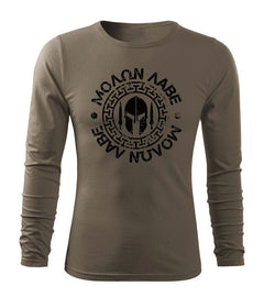 DRAGOWA Fit-T футболка з довгим рукавом Molon Labe 160 g/m², оливкова