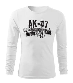DRAGOWA Fit-T футболка з довгим рукавом Seneca AK-47 160 g/m², біла