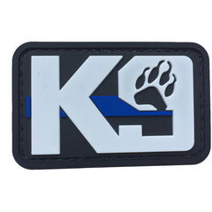 WARAGOD K9 Paw PVC нашивка, чорно-біла