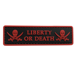 WARAGOD Liberty or Death PVC нашивка, чорно-червона