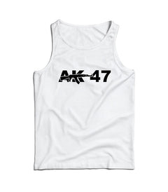 DRAGOWA чоловіча майка AK-47 160 g/m², біла