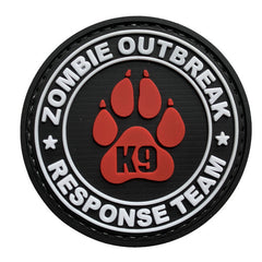 WARAGOD Zombie Outbreak PVC нашивка, чорно-червона