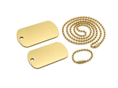 WARAGOD Dog-Tags адресні жетони з ланцюжками, золоті