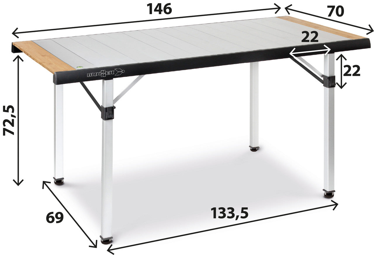 Brunner Quadra Tropic Adjustar туристичний стіл на 6 осіб