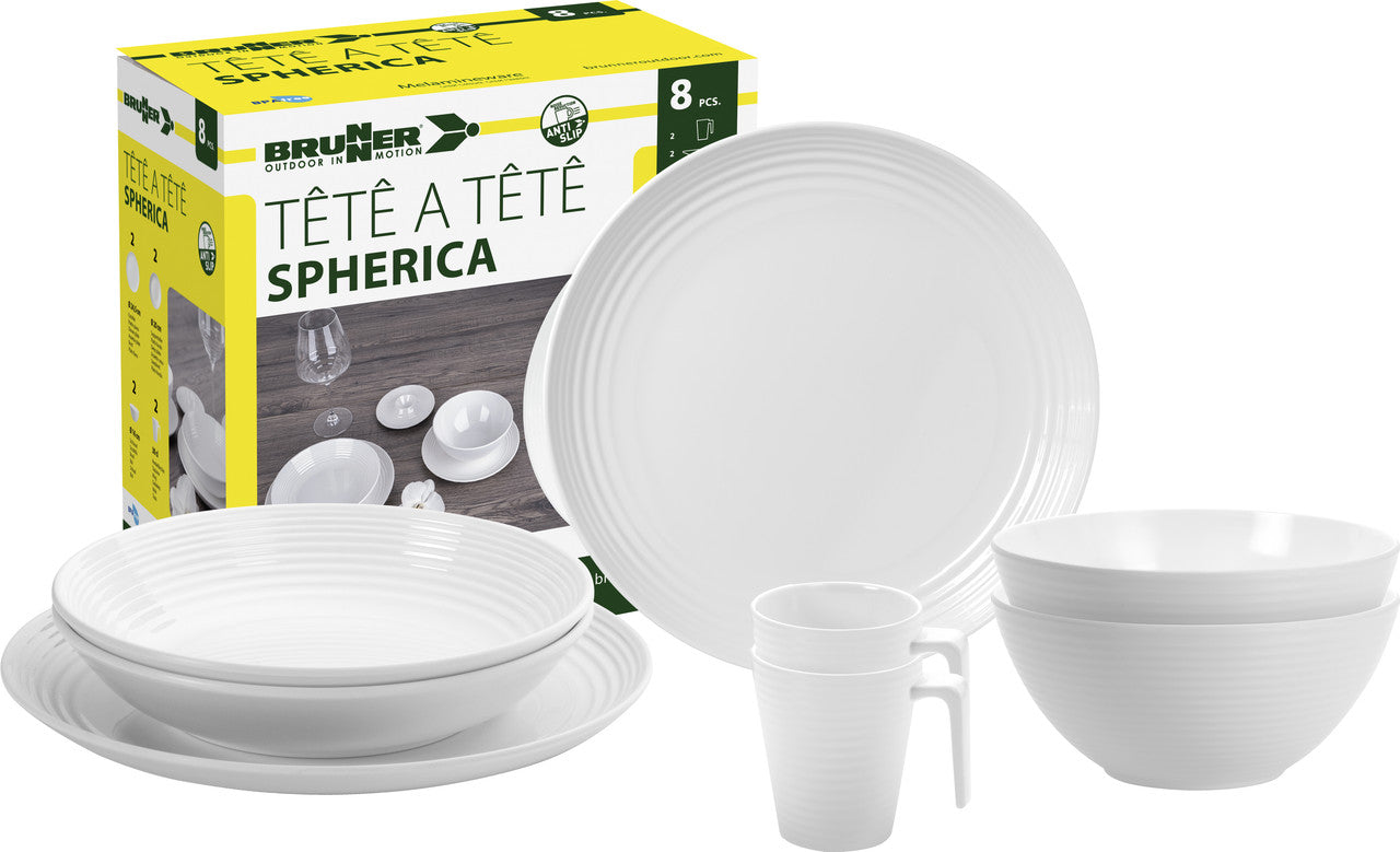 Brunner Spherica набір посуду з 8 шт., білий