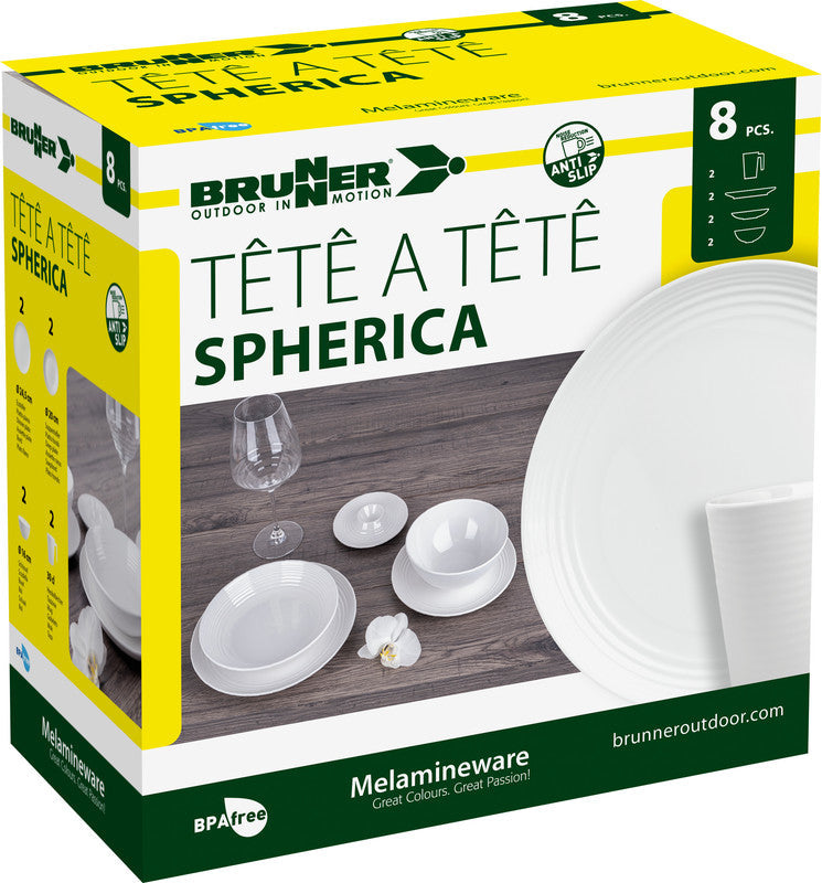 Brunner Spherica набір посуду з 8 шт., білий