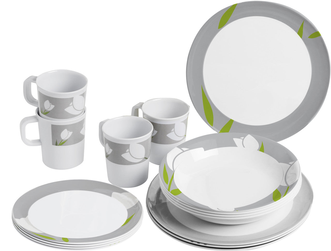 Brunner Melamine Set Tulip набір кухонного посуду, білий