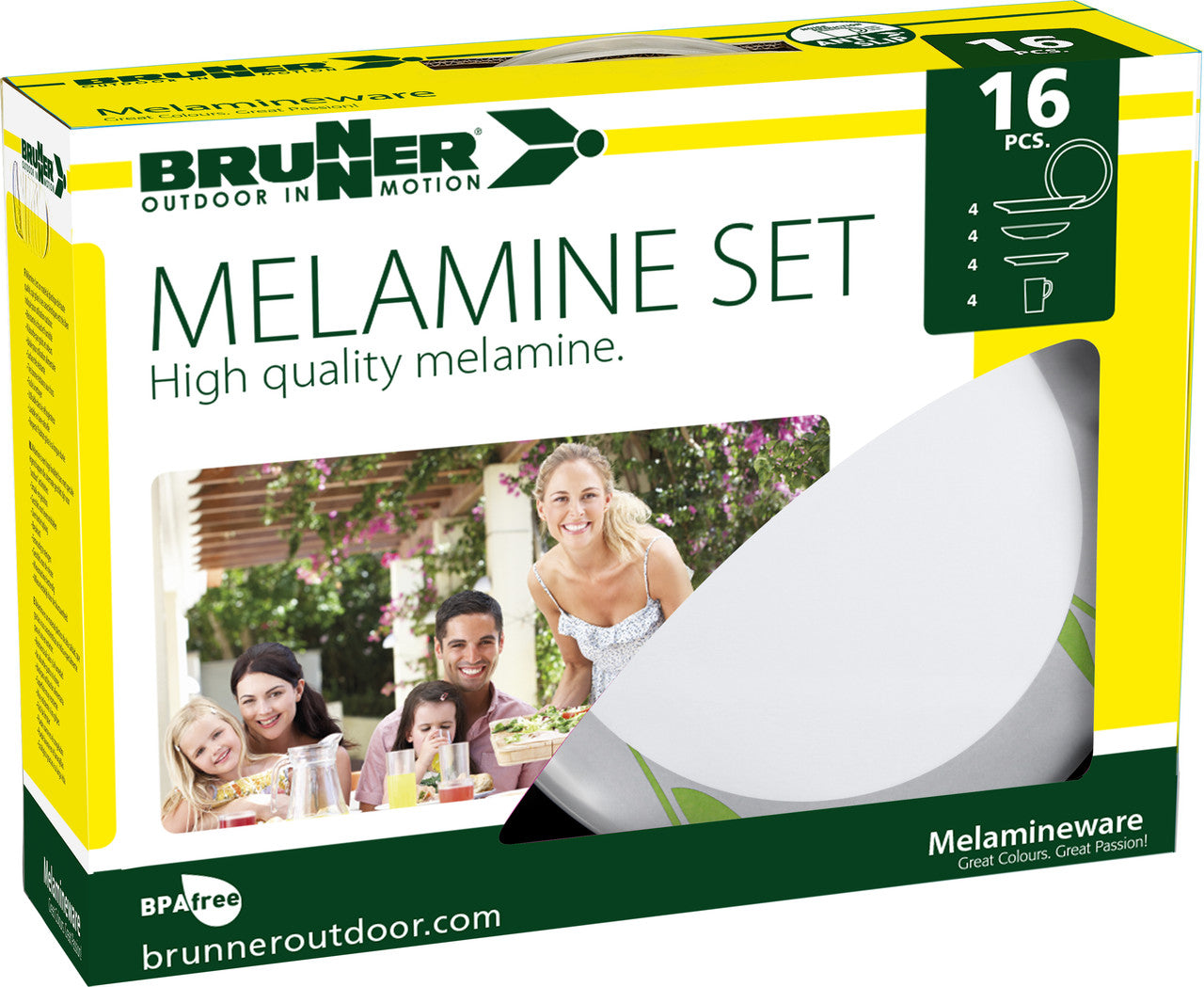 Brunner Melamine Set Tulip набір кухонного посуду, білий