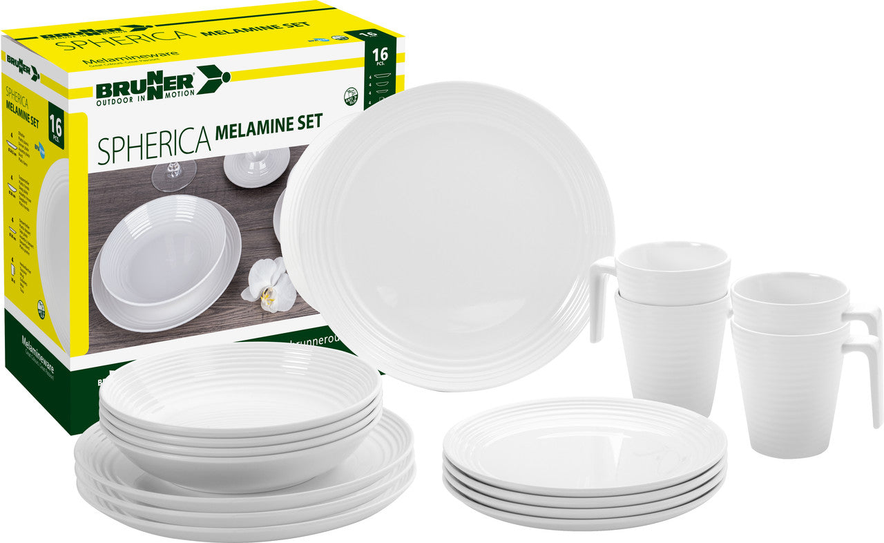 Brunner Spherica набір кухонного посуду Melamine, білий