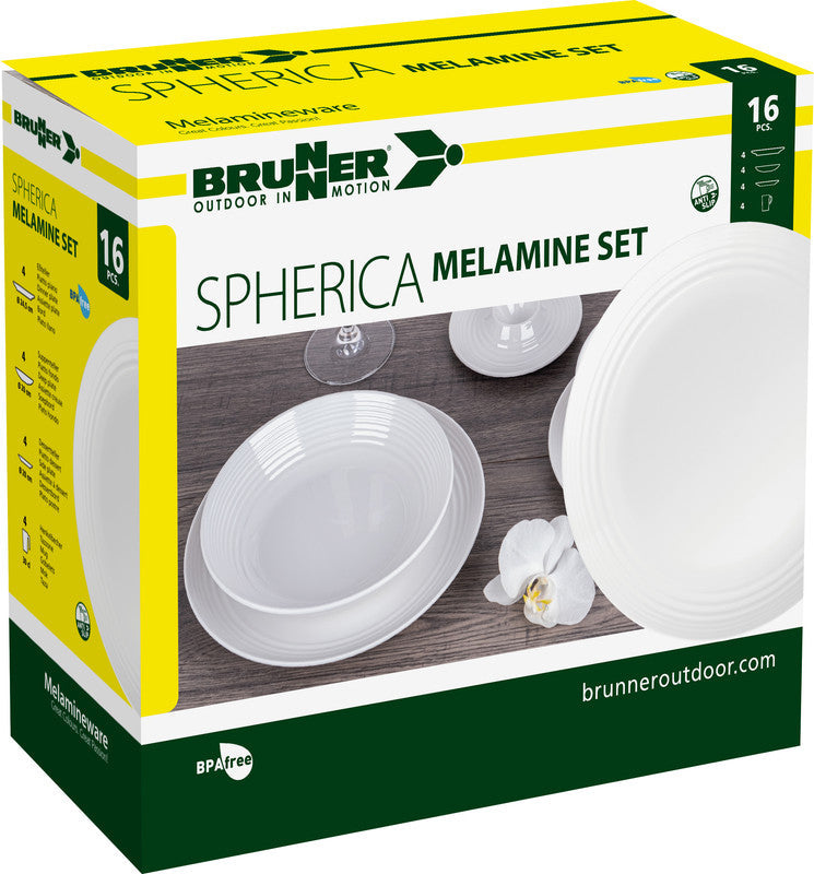 Brunner Spherica набір кухонного посуду Melamine, білий