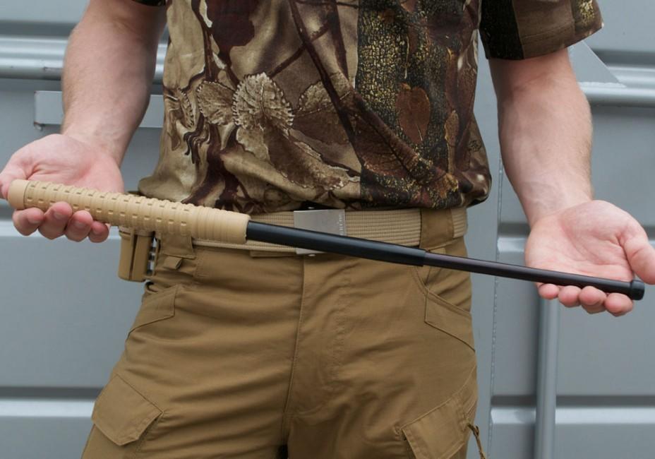 ESP телескопічна дубинка 18" 45 см, чорна, піщана рукоятка