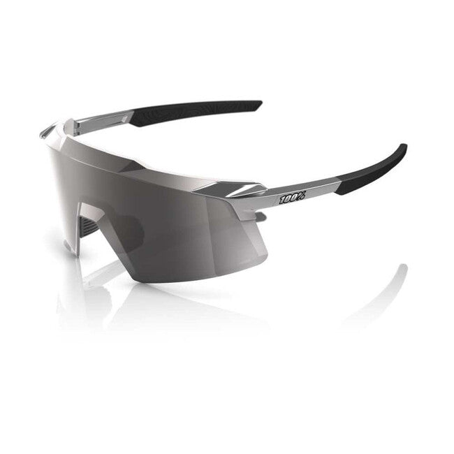 100% Aerocraft сонцезахисні окуляри Gloss Black Chrome, HiPER Срібний Mirror