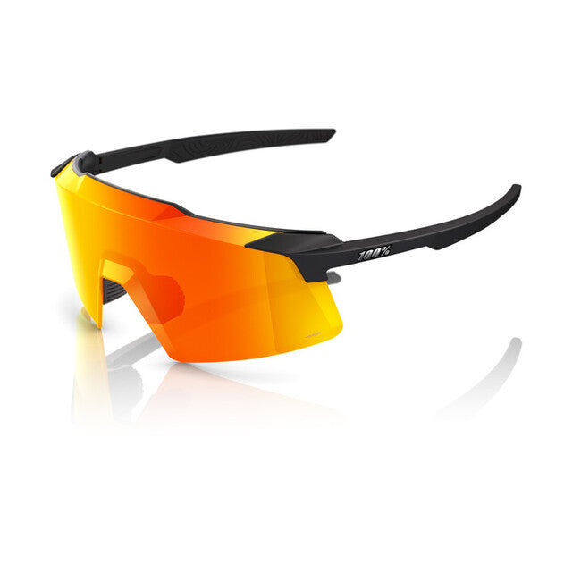 100% Aerocraft сонцезахисні окуляри Soft Tact Black, HiPER Червоний Multilayer Mirror