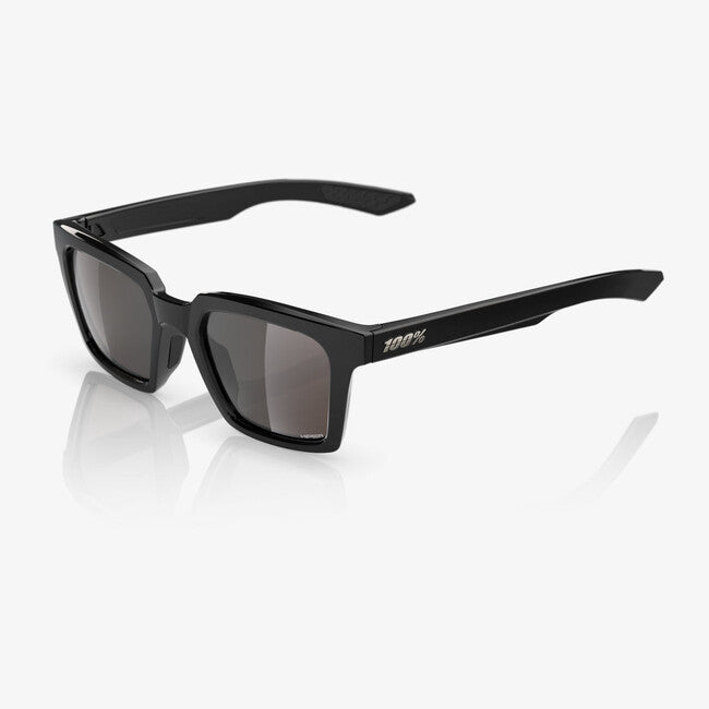 100% Erba сонячні окуляри Polished Black, HiPER Срібний Mirror Lens