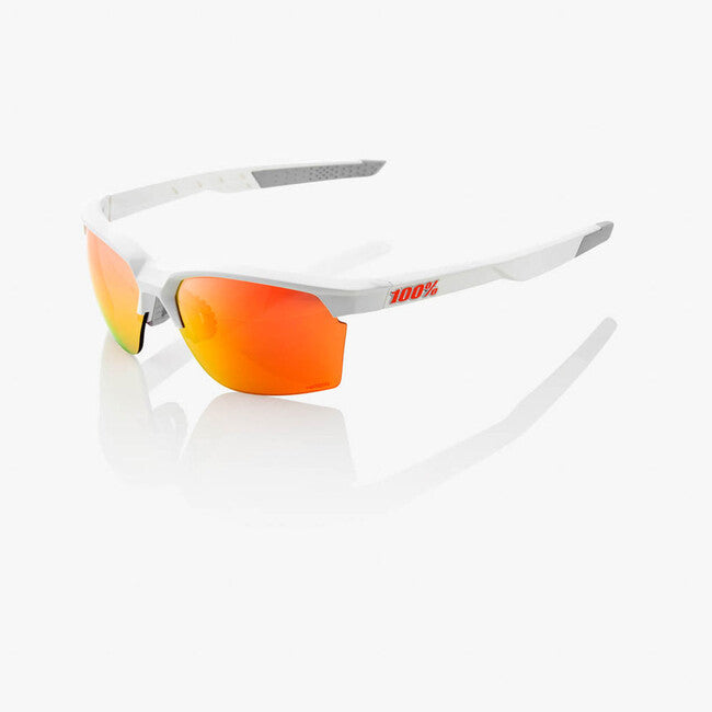 100% Sportcoupe сонячні окуляри Soft Tact White, HiPER Червоний Multilayer Mirror Lens