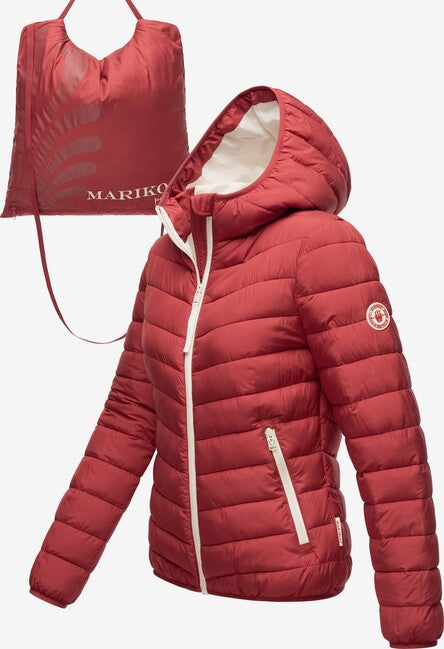Marikoo Pack Mich Ein легка перехідна куртка жіноча, глибокий червона