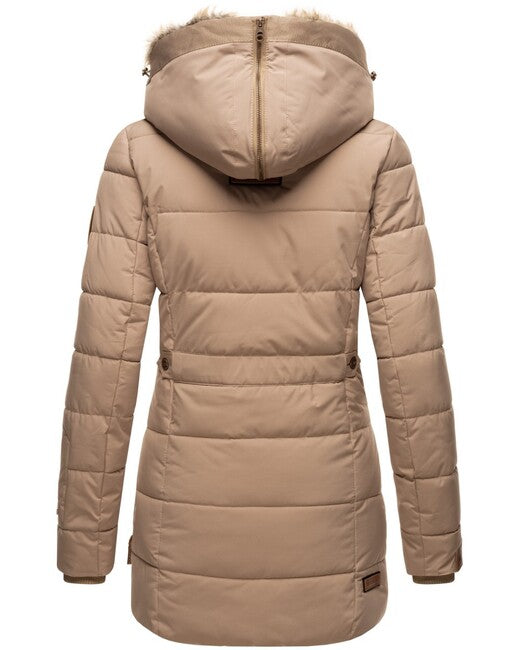 Marikoo LIEBLINGS JACKE зимова куртка жіноча з капюшоном, бежева