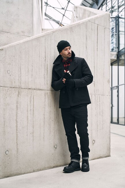 Brandit Pea Coat пальто чоловіче, чорне